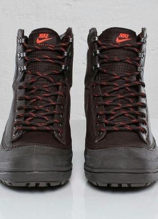 Теплые женские ботинки nike tychee mid нат. кожа brown7 фото