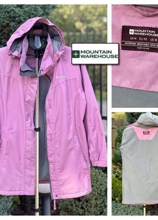 Mountain warehouse isodry фирменная удлиненная водонепроницаемая осенняя куртка женская l