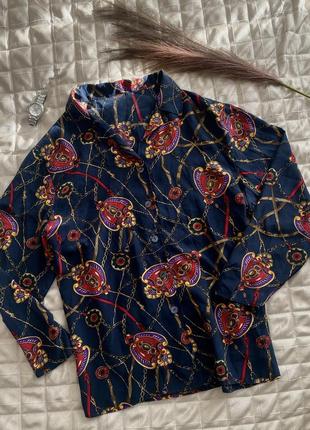 Блуза сорочка з принтом