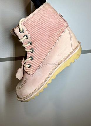 Женские ботинки kickers натуральная кожа size 40 по стельке 25,5 см ортопедическая стелька