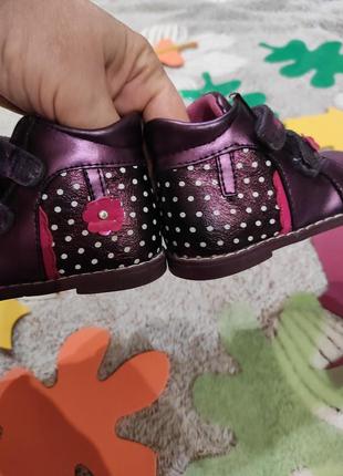 Демисезонные фиолетовые ботинки bi&ki на девочка 21 размера7 фото
