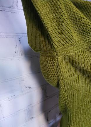 Гольф/светр в рубчик з вовною мериноса 50%4 фото