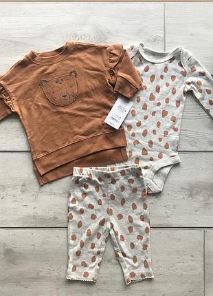 Костюмчик комплект для дівчинки картерс carters 3м 62 см, 6м 68см