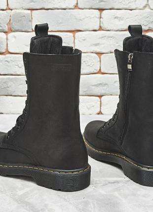 Зимові черевики чоловічі dr martens, мужские высокие зимние ботинки на меху5 фото