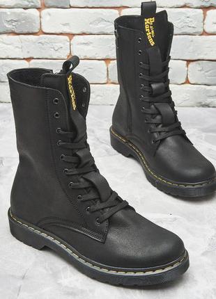 Зимові черевики чоловічі dr martens, мужские высокие зимние ботинки на меху2 фото