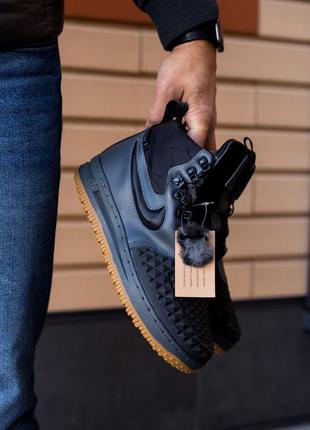 Черевики nike lunar force 1 duckboot 17 black/grey9 фото