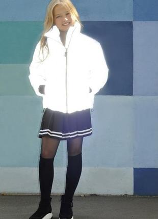 Куртка весенняя женская светоотражающая на девочку подростка рост 134-176