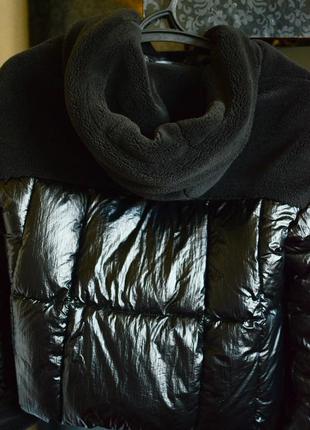 Теплая оверсайз курточка с капюшоном3 фото