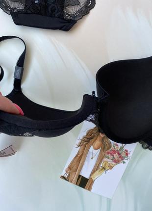 Лиф, бюстгалтер, черный классический бюст