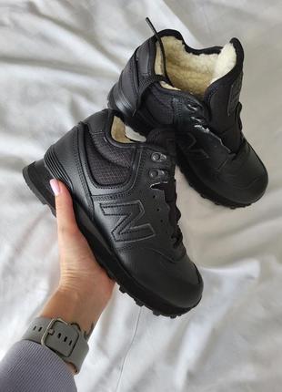 Женские кроссовки new balance 574 winter black