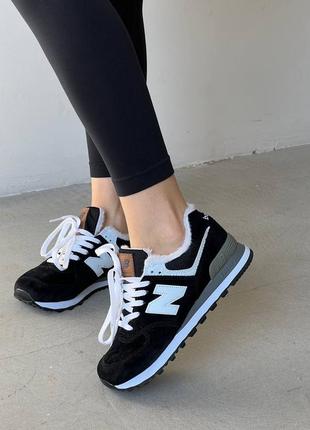 Кроссовки унисекс new balance 574 зимние9 фото