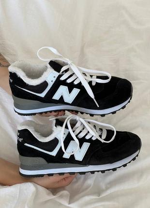 Кроссовки унисекс new balance 574 зимние5 фото