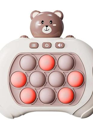 Електронна приставка консоль quick push game приставка гри pop it антистрес тік ток іграшка bear