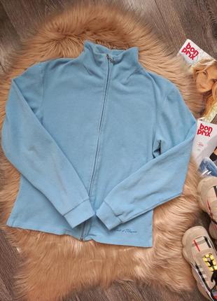 Флисовый джемпер небесного цвета