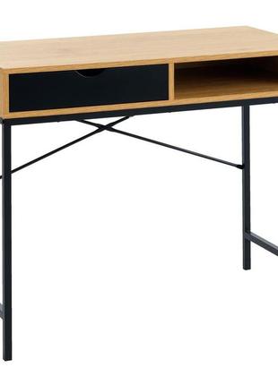 Стол офисный для ноутбука в лофт стиле с выдвижным ящиком daymart1 фото