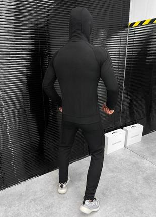 Чорний спортивний костюм чоловічий олімпійка штани3 фото