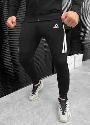 Черный спортивный костюм мужской олимпийка штаны4 фото