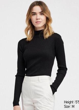 Гольф/водолазка в рубчик с металлизированной нитью от uniqlo2 фото