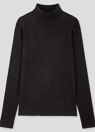 Гольф/водолазка в рубчик с металлизированной нитью от uniqlo