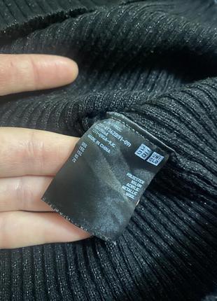 Гольф/водолазка в рубчик с металлизированной нитью от uniqlo9 фото