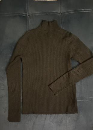 Гольф/водолазка в рубчик с металлизированной нитью от uniqlo4 фото