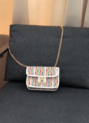 Жіноча сумка woven textile colorful1 фото