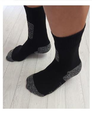 Термоноски мужские высокие махровые, носки термо зимние шерстянные качественные4 фото