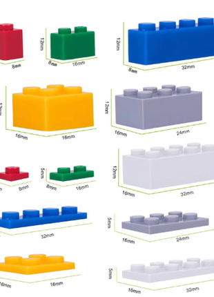 Конструктор дитячий, творчі будівельні блоки. 1000 деталей.7 фото