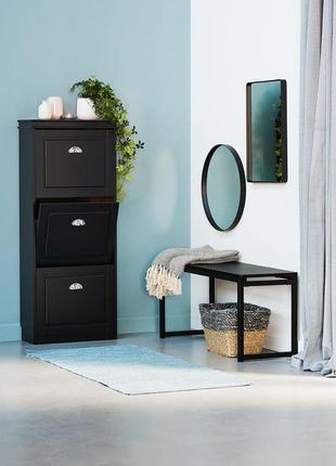 Дзеркало чорне кругле 50 см сталь daymart