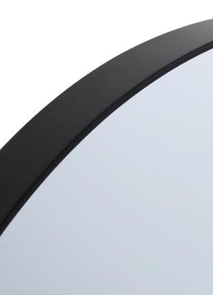 Дзеркало чорне кругле 50 см сталь daymart