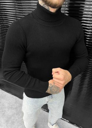 Черный свитер мужской водолазка