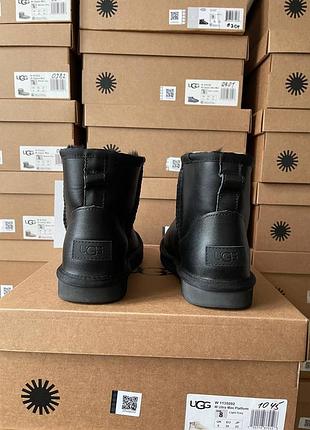 Мужские угги ugg classic mini black full leather 6