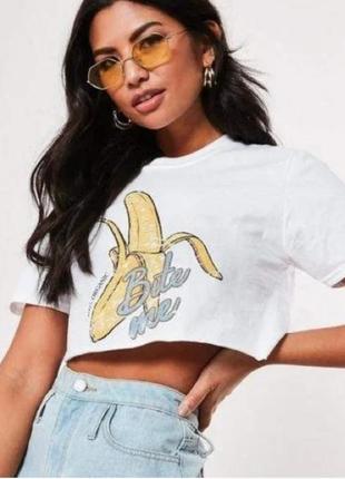 Кроп футболка з бананом uk81 фото