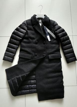Новое пальто add куртка на пуху пуховик 75% шерсть 100% пух премиум адд италия10 фото