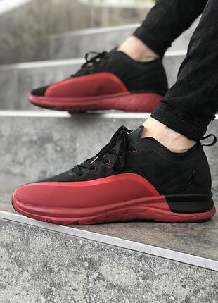Nike air jordan black red, кроссовки мужские найк весна-осень