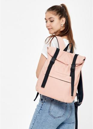 Жіночий рюкзак ролл sambag rolltop milton пудра1 фото