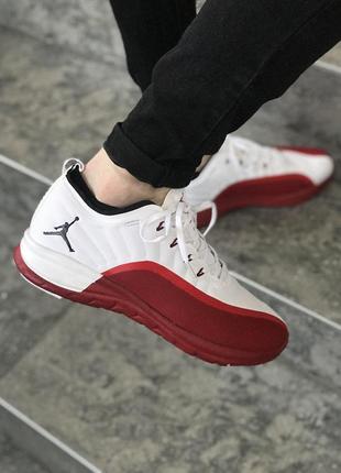 Nike air jordan prime red white мужские кроссовки найк джордан демисезонные, кросівки джордан чоловічі високі