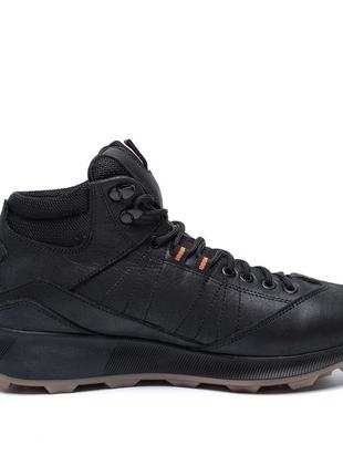 Мужские зимние кожаные ботинки merrell black  (в стиле)2 фото