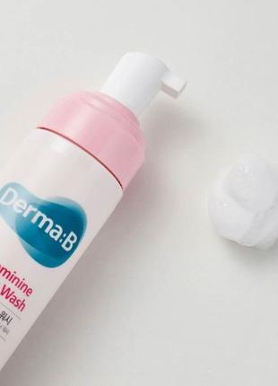 Слабокислотна пінка для жіночої гігієни derma-b mild feminine foaming wash