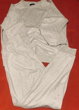 Пижама/домашний костюм теплая флис f&f/англия/ р.s