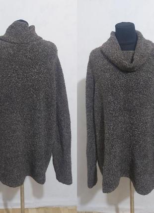 Полушерстяной свитер барашек с хомутом m&s collection5 фото