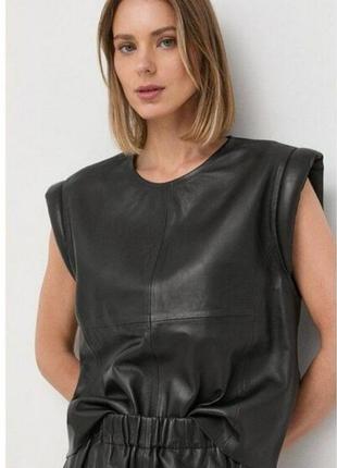 Шкіряний тоа, сорочка в стилі massimo dutti