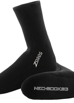 Шкарпетки для тріатлону неопренові zoggs neo socks 3 mm чорні 39/40