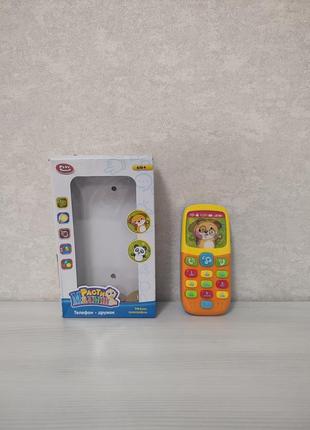 Інтерактивний ігровий телефон "дружок",  дитячий мобільний телефон3 фото