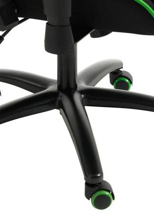 Крісло геймерське компютерне чорно зелена - сітка (металева основа, зйомна подушка) daymart