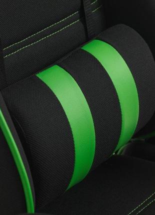 Крісло геймерське компютерне чорно зелена - сітка (металева основа, зйомна подушка) daymart2 фото