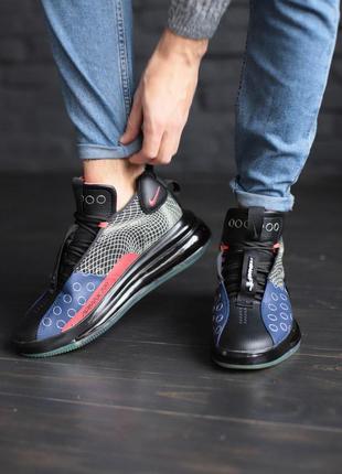 Nike air max 720 black blue мужские кроссовки