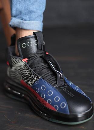 Nike air max 720 black blue мужские кроссовки5 фото