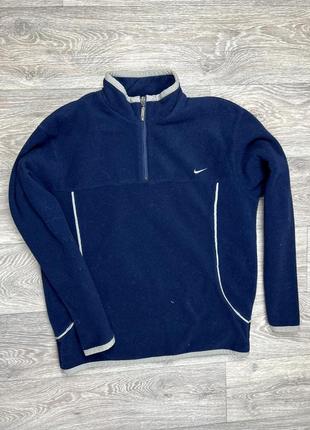 Nike кофта 14-16yrs 152-158 см флисовая синяя оригинал