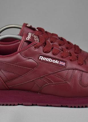 Reebok classic leather кроссовки кожаные бордовые. оригинал. 40-41 р/26 см.1 фото